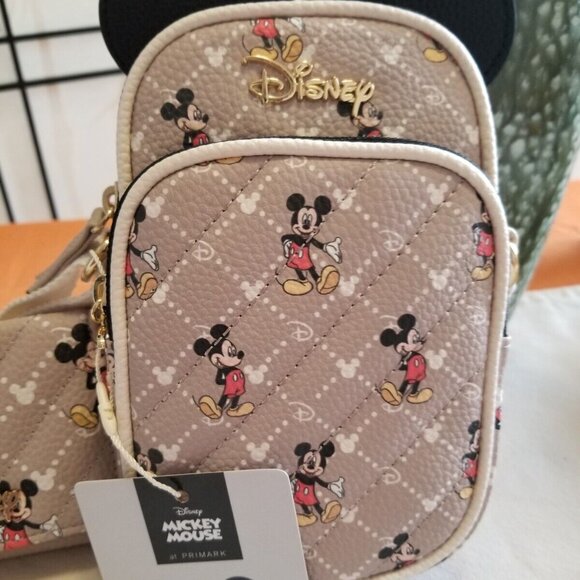 Disney Mickey Mouse Quilted Crossbody Bag & Matching Wallet - NWT - Picture 3 of 7